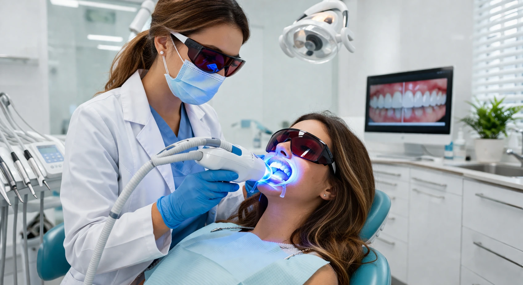 laser teeth whitening procedure dental care
